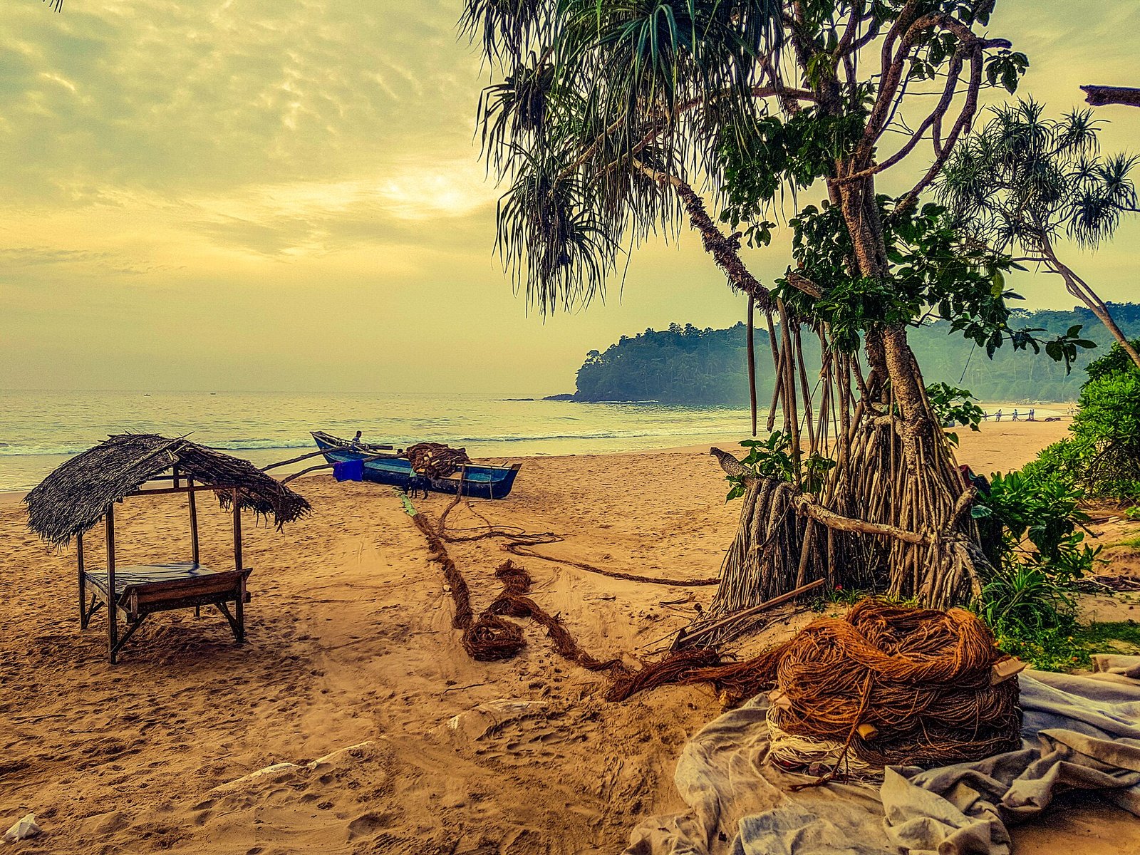 Quiet jungle-fringed beach at Talalla on the south coast