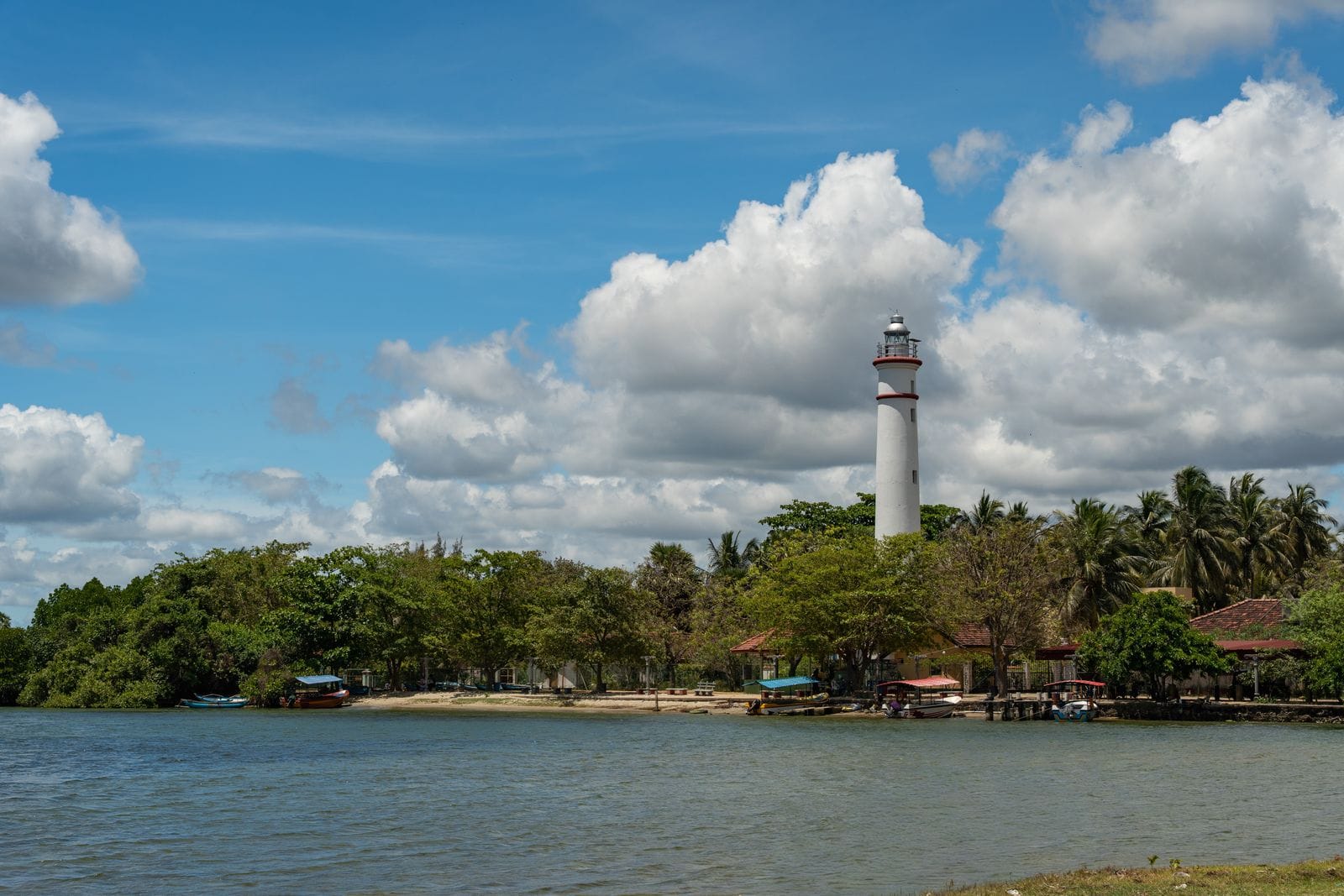 Batticaloa lighthouse beside the lagoon