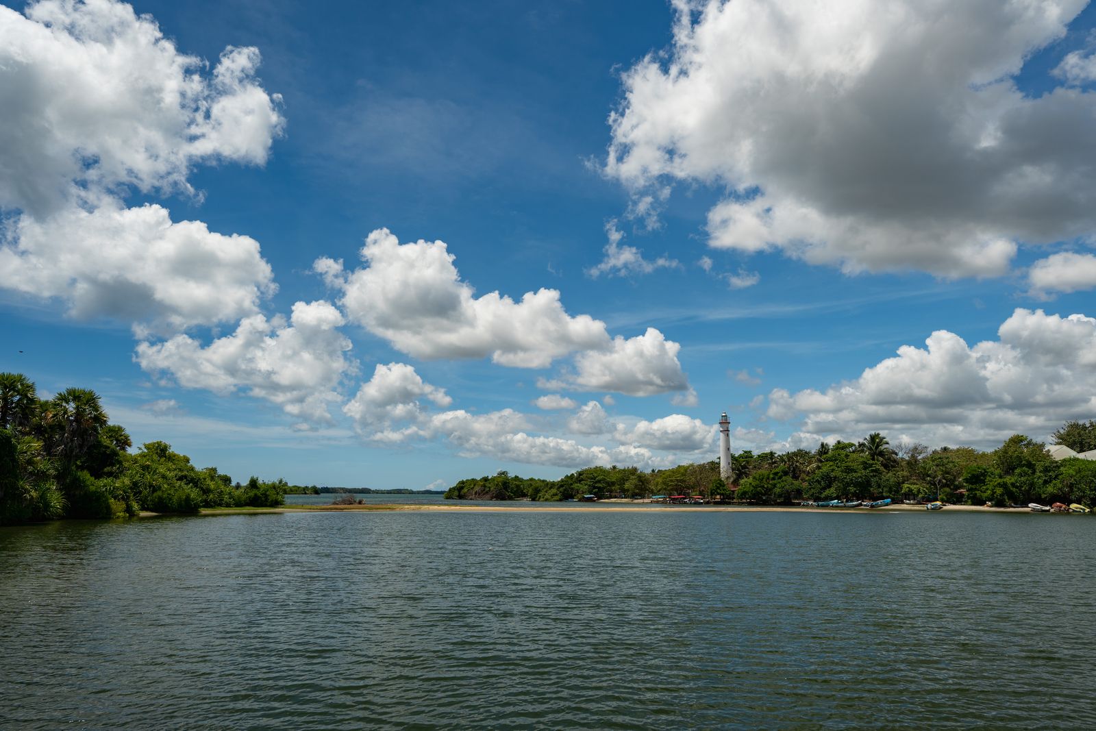 Clouds over Batticaloa Lagoon and lighthouse, Sri Lanka